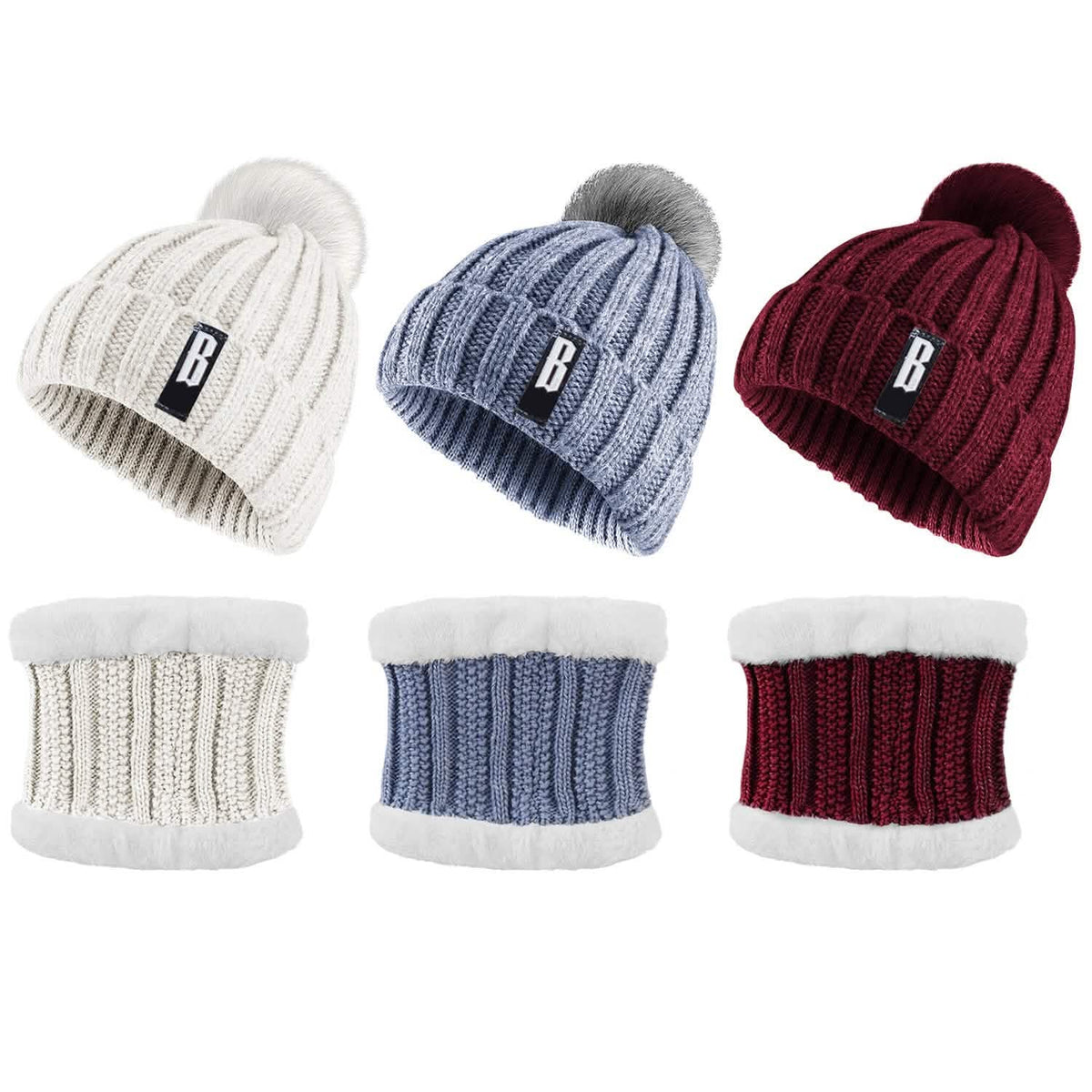 Winter Beanie Hat Scarf Set for Women Hats - Tophatter Daily Deals