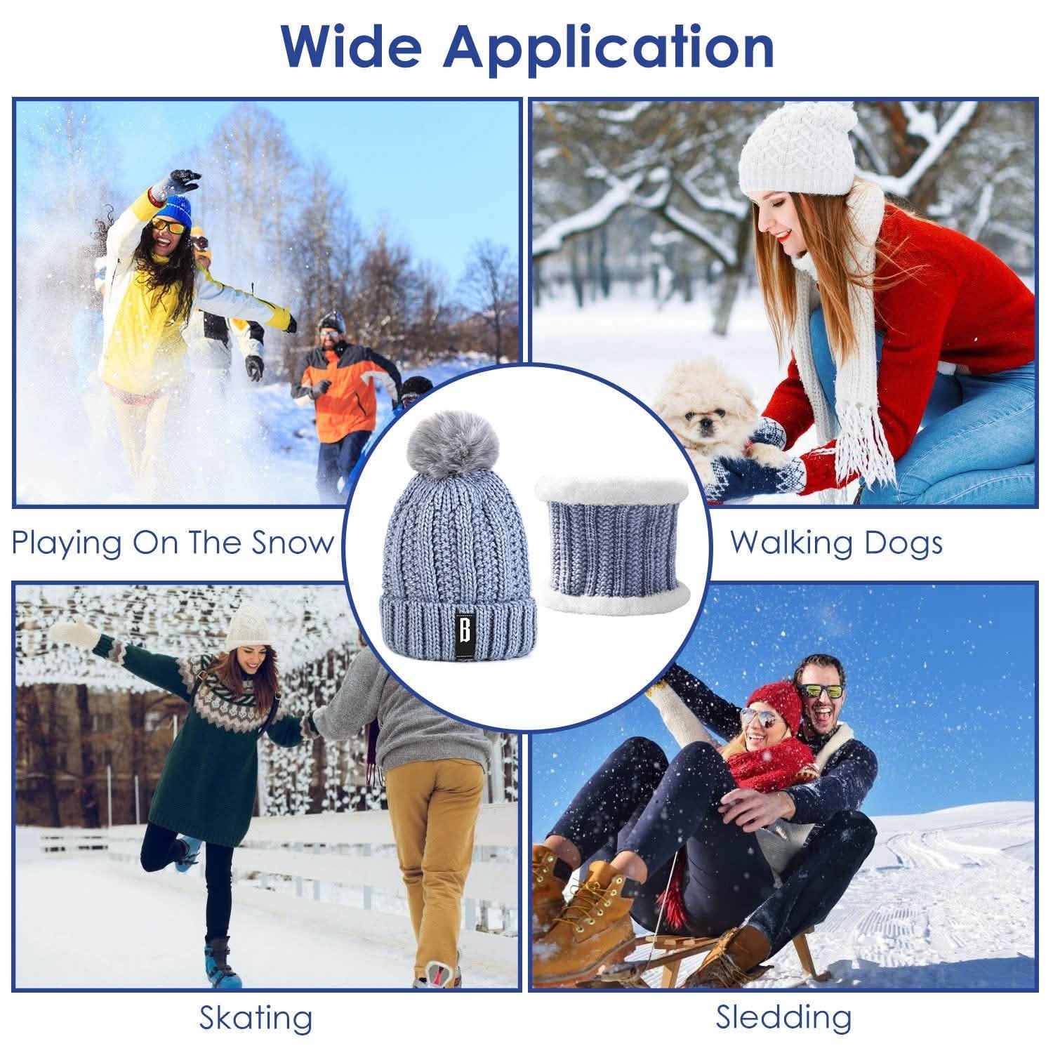 Winter Beanie Hat Scarf Set for Women Hats - Tophatter Daily Deals