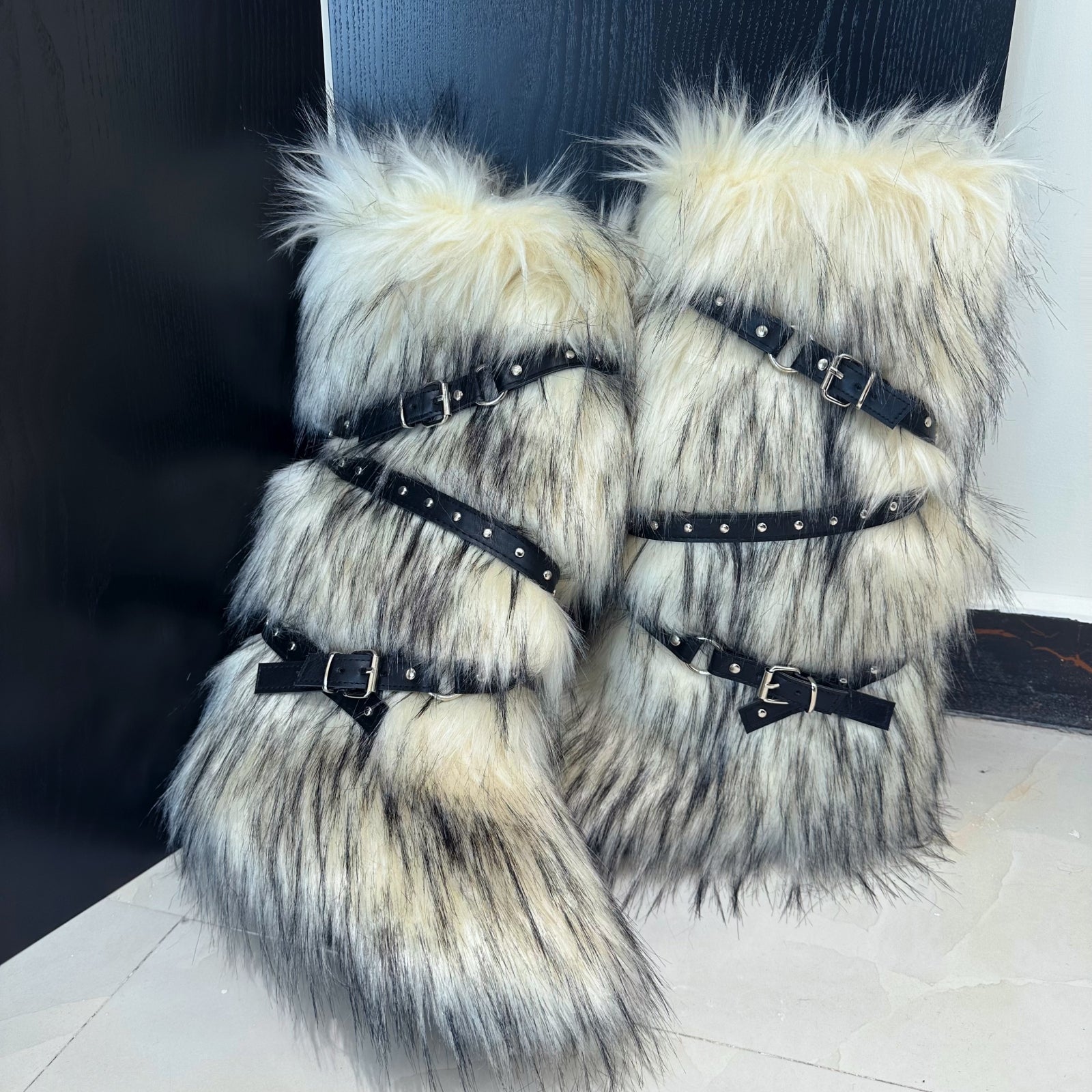 Winter Boots Women Faux Fur Warm Platform Long Boots Ivory White Women Shoes - Tophatter Daily Deals
