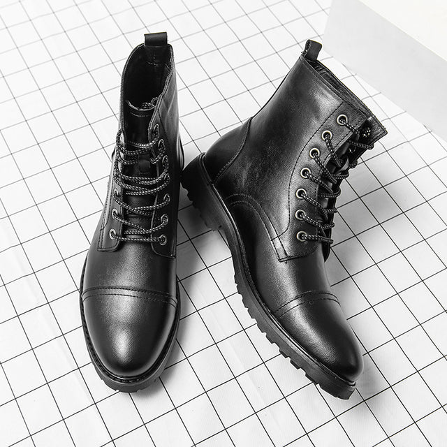 Winter Chelsea Men Boots Black Boots - Tophatter Daily Deals
