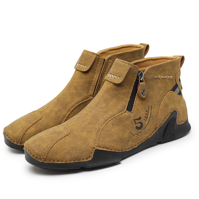 Winter Chelsea Men's Suede Boots Camel BOOTS - Tophatter Daily Deals