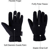 Winter Gloves Deerskin Suede Leather Palm -20¬∞F Cold Proof Work Glove Outdoor Recreation - Tophatter Daily Deals