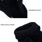 Winter Gloves Deerskin Suede Leather Palm -20¬∞F Cold Proof Work Glove Outdoor Recreation - Tophatter Daily Deals