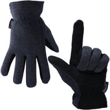 Winter Gloves Deerskin Suede Leather Palm -20¬∞F Cold Proof Work Glove Gray Outdoor Recreation - Tophatter Daily Deals