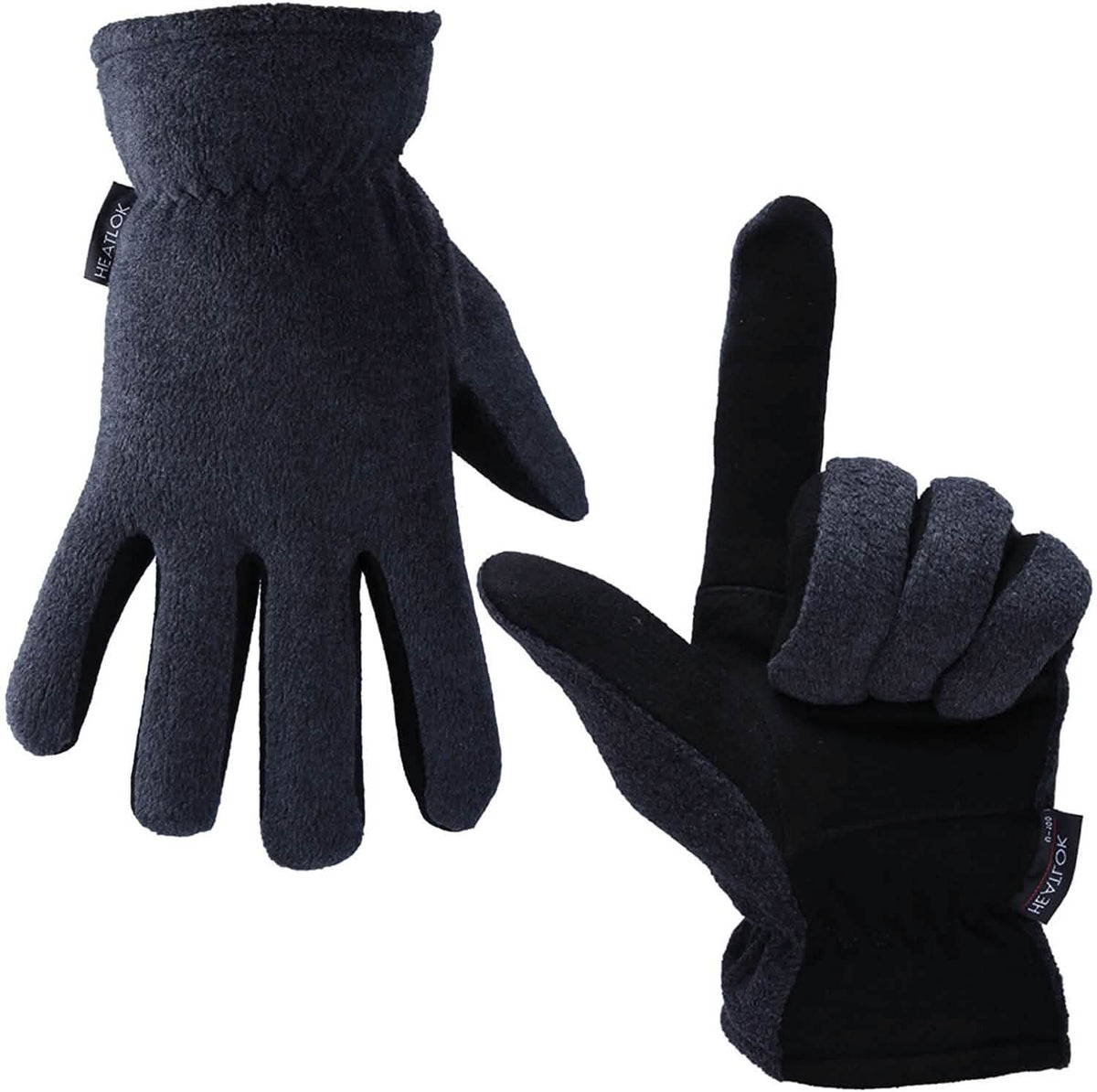 Winter Gloves Deerskin Suede Leather Palm -20¬∞F Cold Proof Work Glove Gray Outdoor Recreation - Tophatter Daily Deals
