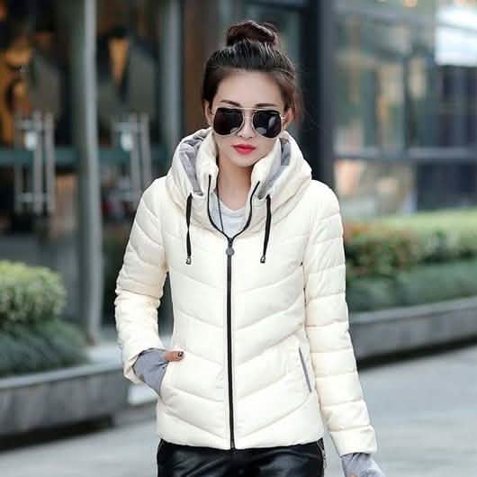 Winter Jacket Women Parka Thick Winter Outerwear White Women's Outerwear - Tophatter Daily Deals