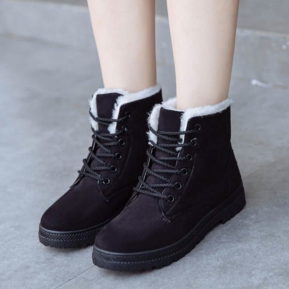 Winter Outdoor Flat Short Boots Women's Shoes - Tophatter Daily Deals