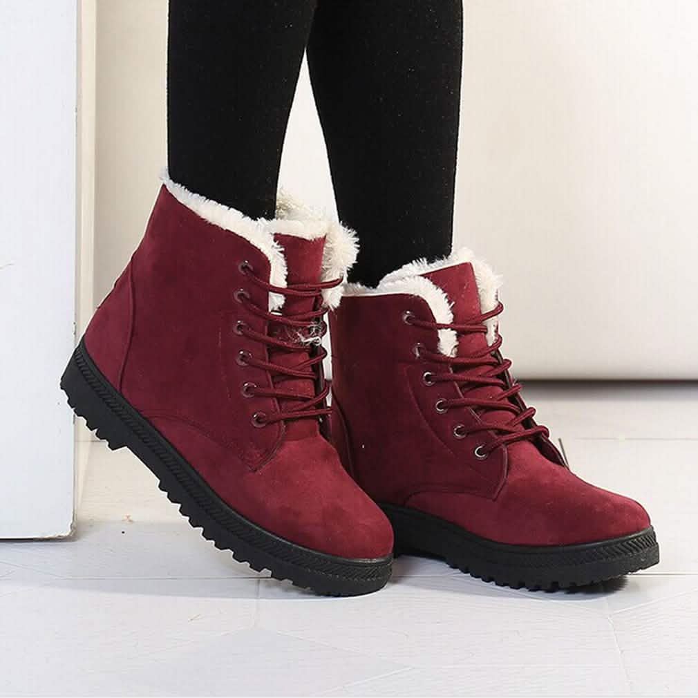 Winter Outdoor Flat Short Boots Women's Shoes - Tophatter Daily Deals