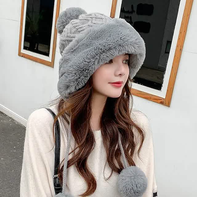 Winter Outdoor Portable Breathable Soft Comfortable Beanie Hat Gray Hats - Tophatter Daily Deals