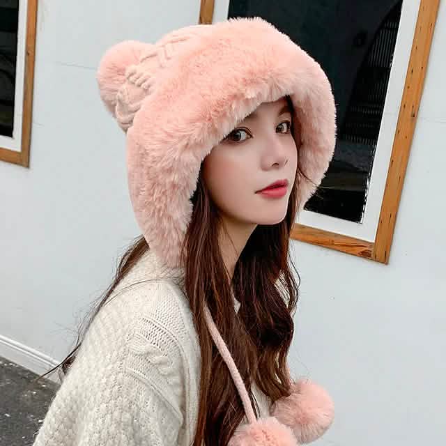 Winter Outdoor Portable Breathable Soft Comfortable Beanie Hat Pink Hats - Tophatter Daily Deals