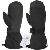Winter Ski Thermal Gloves for Men and Women Black Mittens Outdoor Recreation - Tophatter Daily Deals