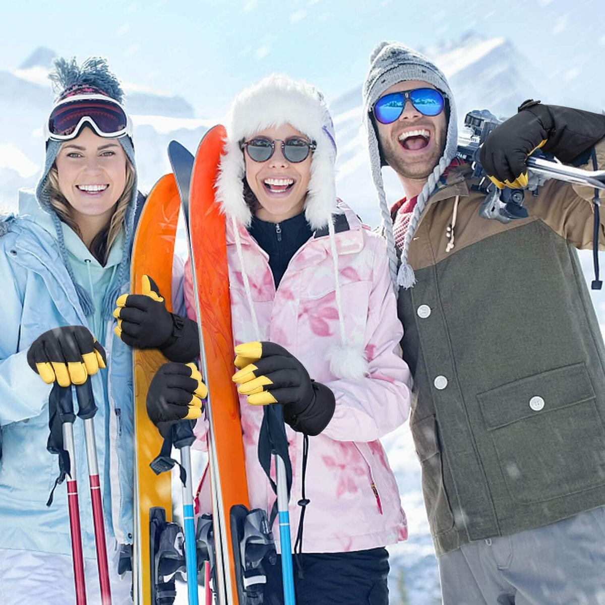 Winter Ski Thermal Gloves for Men and Women Outdoor Recreation - Tophatter Daily Deals