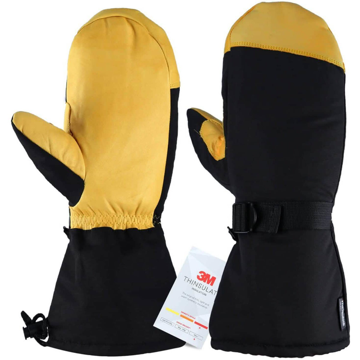 Winter Ski Thermal Gloves for Men and Women Yellow Mittens Outdoor Recreation - Tophatter Daily Deals