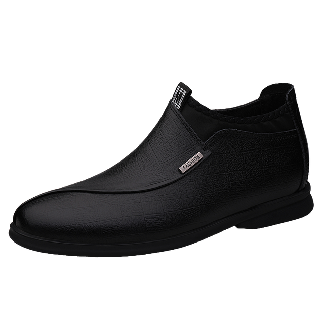 Mens Flat Shoes Black Plain Shoes - Tophatter Daily Deals