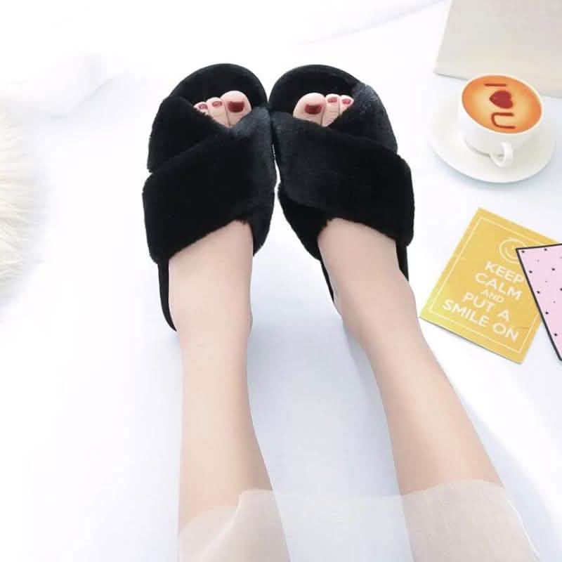 Winter Women Cozy Home Furry Slippers Women's Shoes - Tophatter Daily Deals