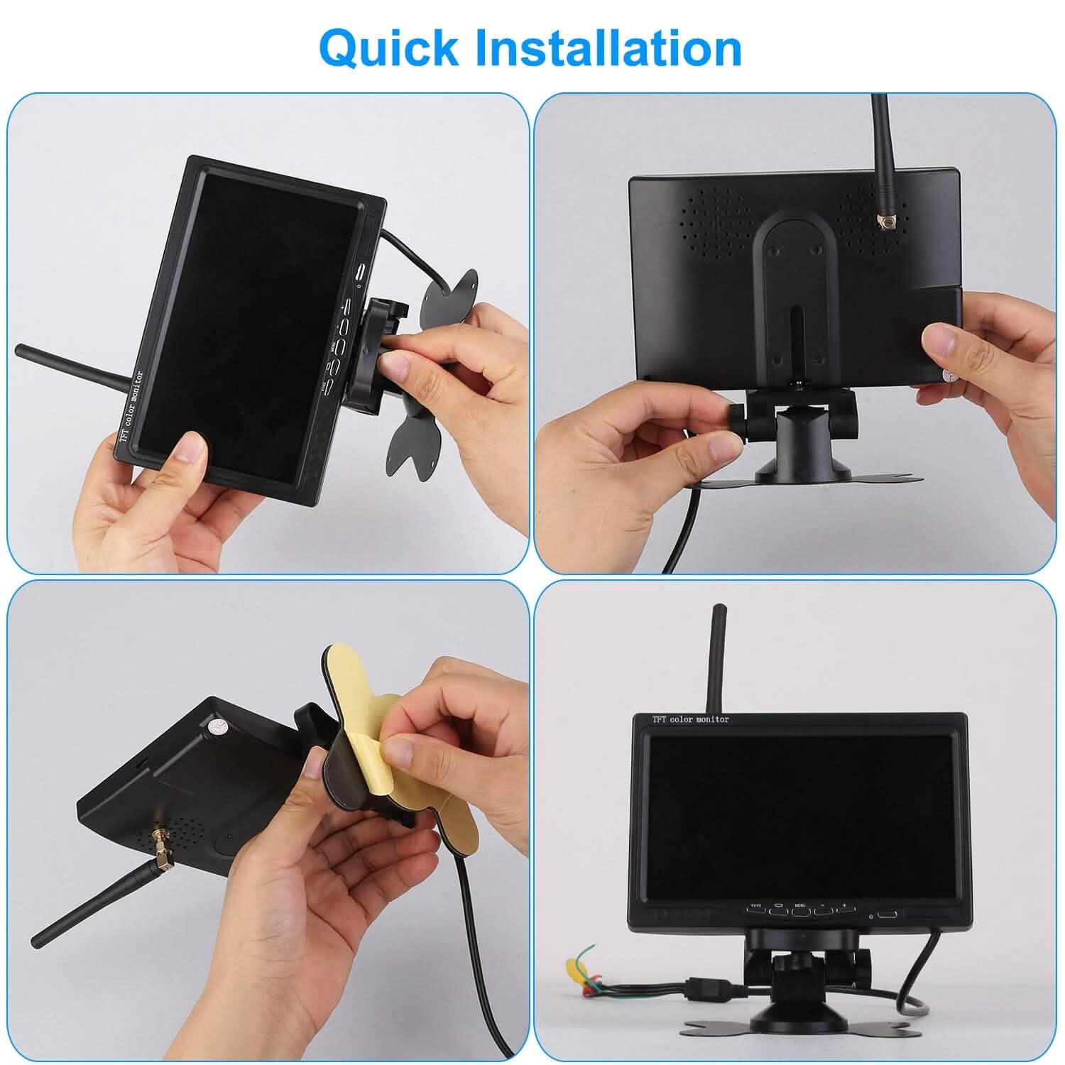 Wireless Backup Camera System Vehicle Rear View Monitor Kit Automotive - Tophatter Daily Deals