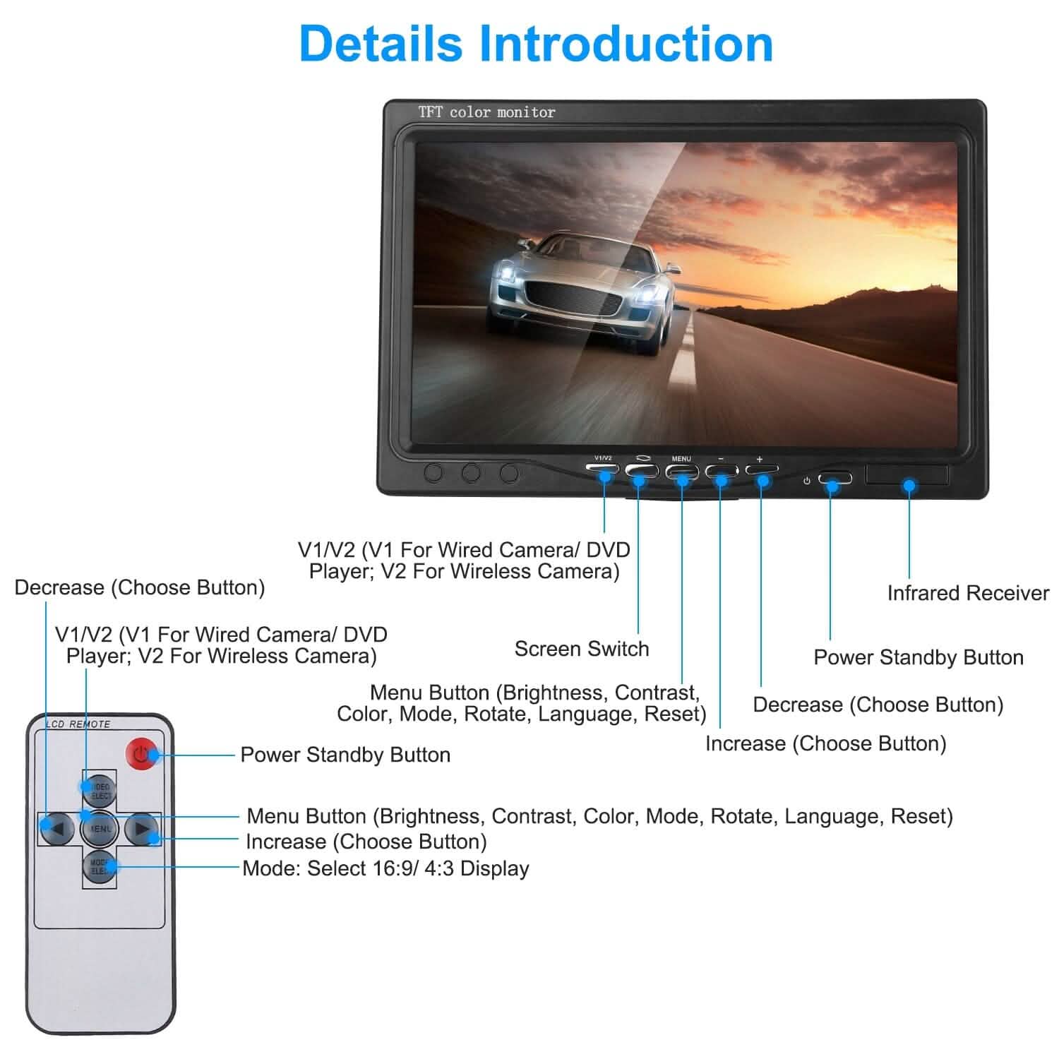 Wireless Backup Camera System Vehicle Rear View Monitor Kit Automotive - Tophatter Daily Deals