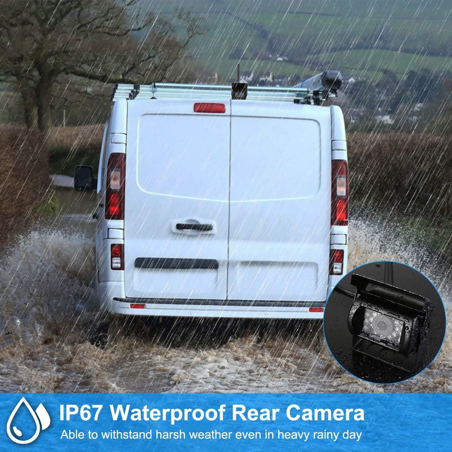 Wireless Backup Camera System Vehicle Rear View Monitor Kit Automotive - Tophatter Daily Deals