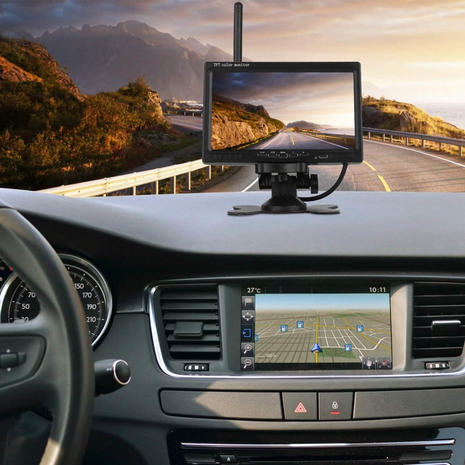 Wireless Backup Camera System Vehicle Rear View Monitor Kit Automotive - Tophatter Daily Deals