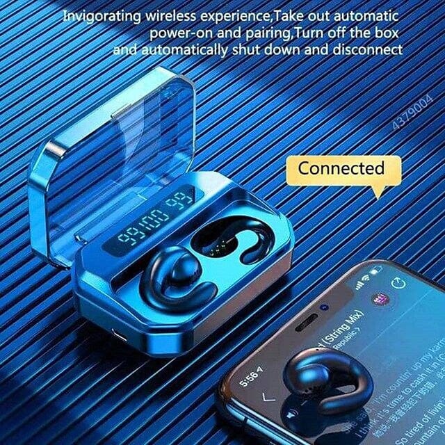 Wireless Bluetooth 5.0 Headphones Sports Ear Clips In-Ear Headphones - Tophatter Daily Deals