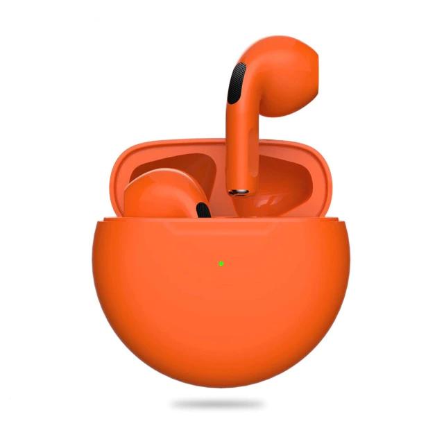 Wireless Bluetooth Earphones with Charging Case Orange In-Ear Headphones - Tophatter Daily Deals