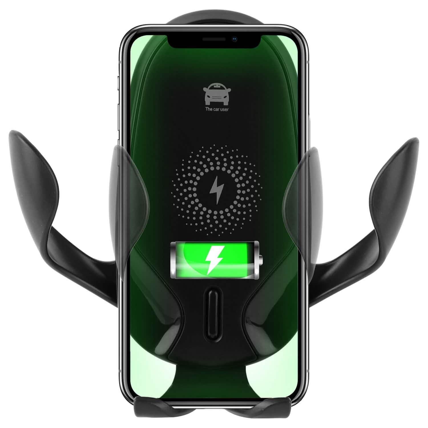 Wireless Car Charger 15W Qi Fast Charging Car Mount Automotive - Tophatter Daily Deals