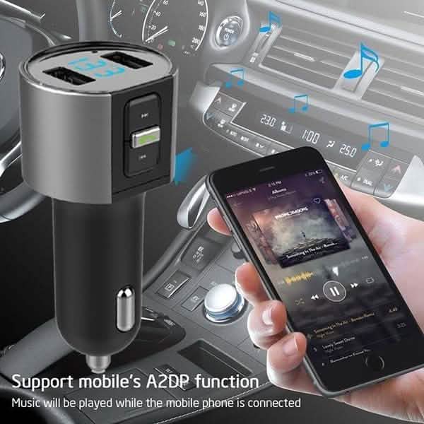 Wireless Car Mp3 FM Transmitter USB Charger Phone Chargers - Tophatter Daily Deals