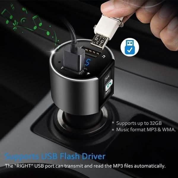 Wireless Car Mp3 FM Transmitter USB Charger Phone Chargers - Tophatter Daily Deals