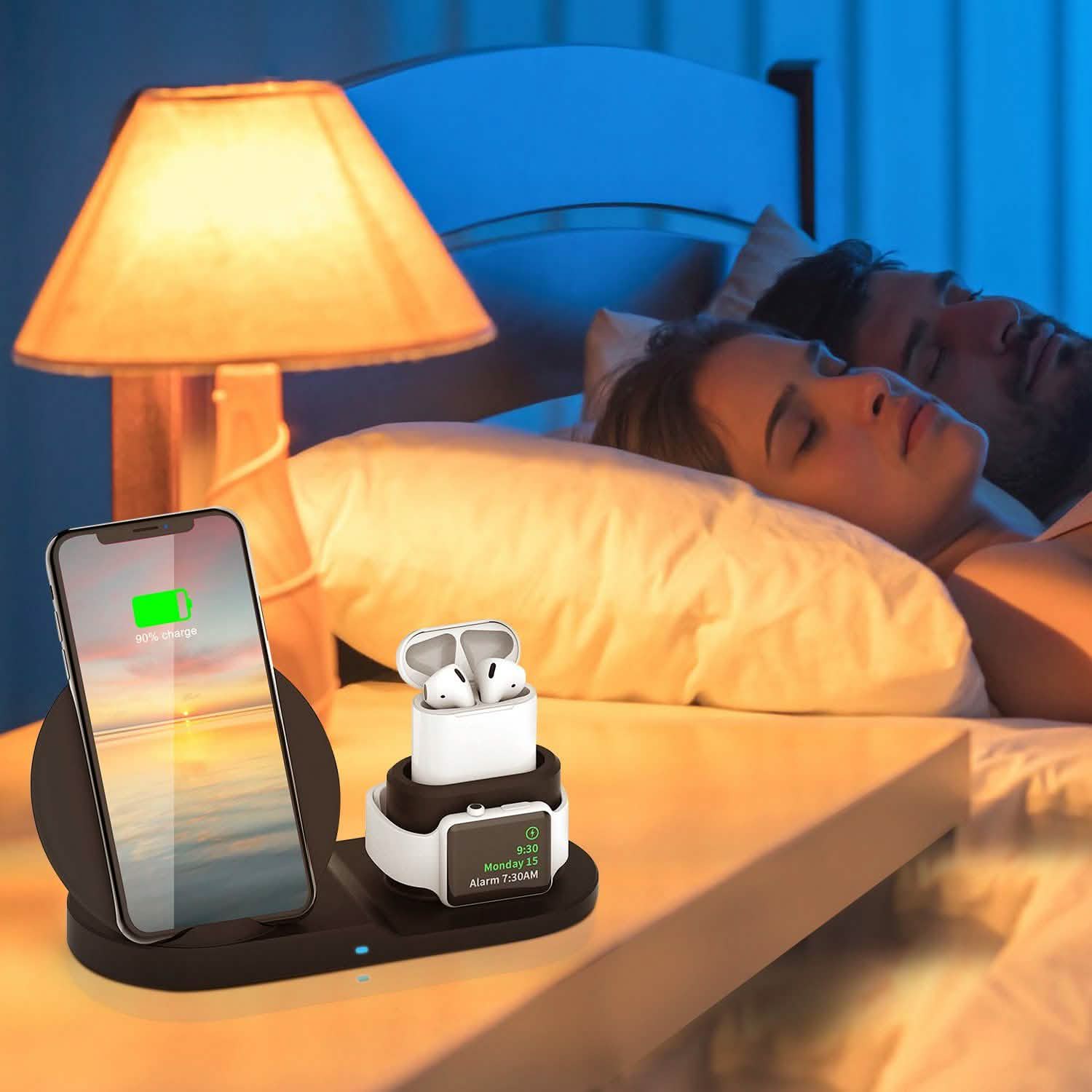 Wireless Charger 10W Fast Charging Station Mobile Accessories - Tophatter Daily Deals