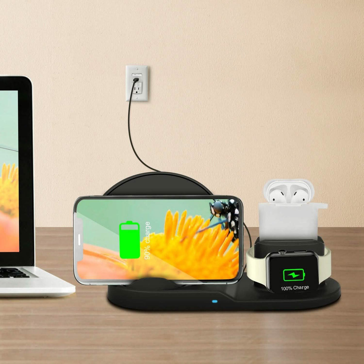 Wireless Charger 10W Fast Charging Station Mobile Accessories - Tophatter Daily Deals