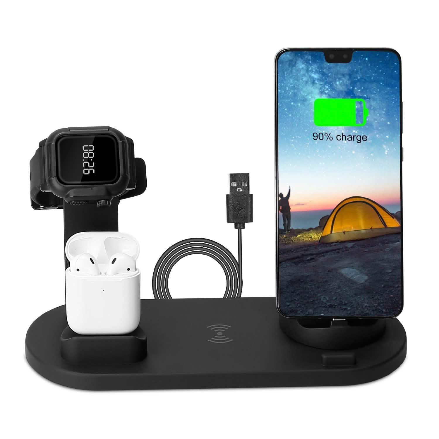 Wireless Charger Dock 4-in-1 10W Mobile Accessories - Tophatter Daily Deals