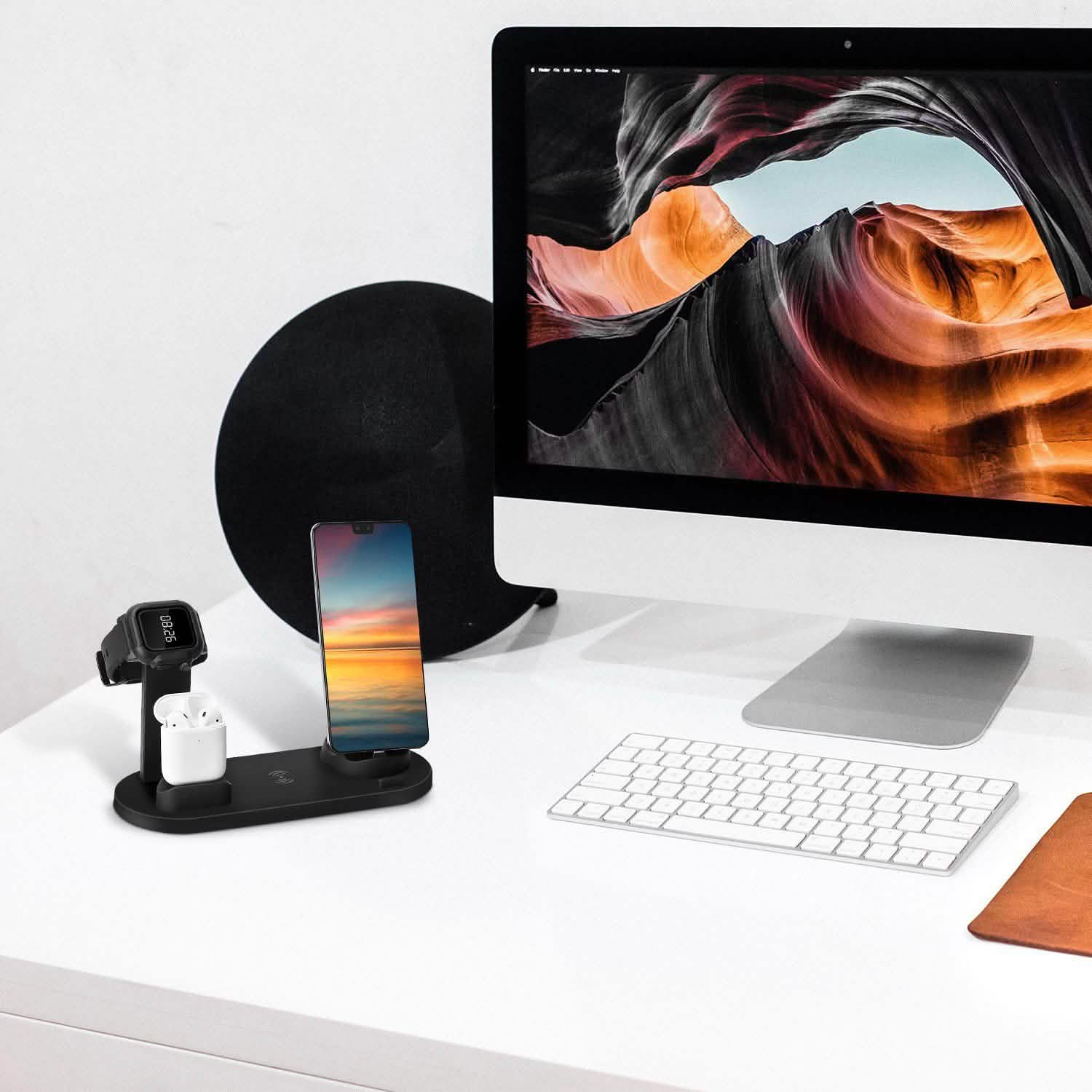 Wireless Charger Dock 4-in-1 10W Mobile Accessories - Tophatter Daily Deals