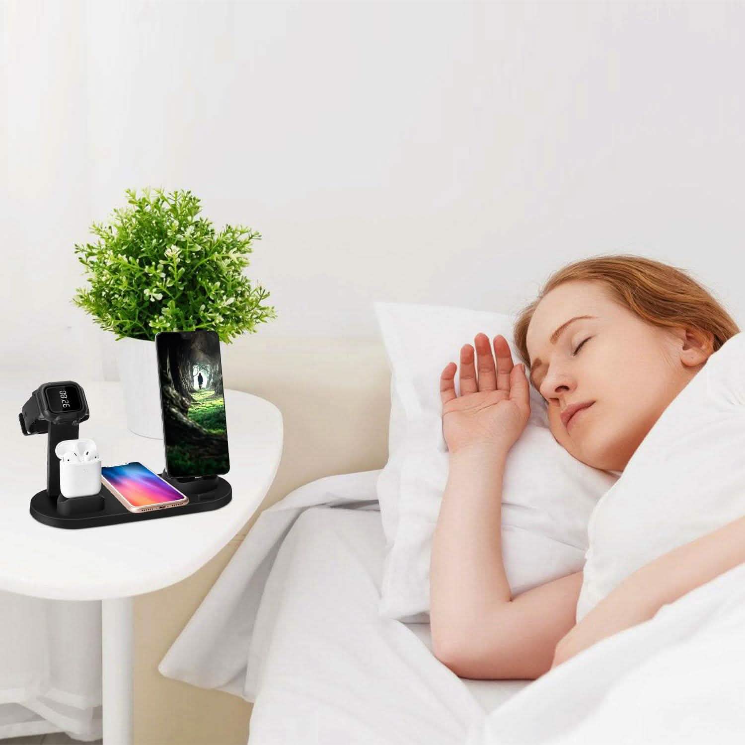 Wireless Charger Dock 4-in-1 10W Mobile Accessories - Tophatter Daily Deals