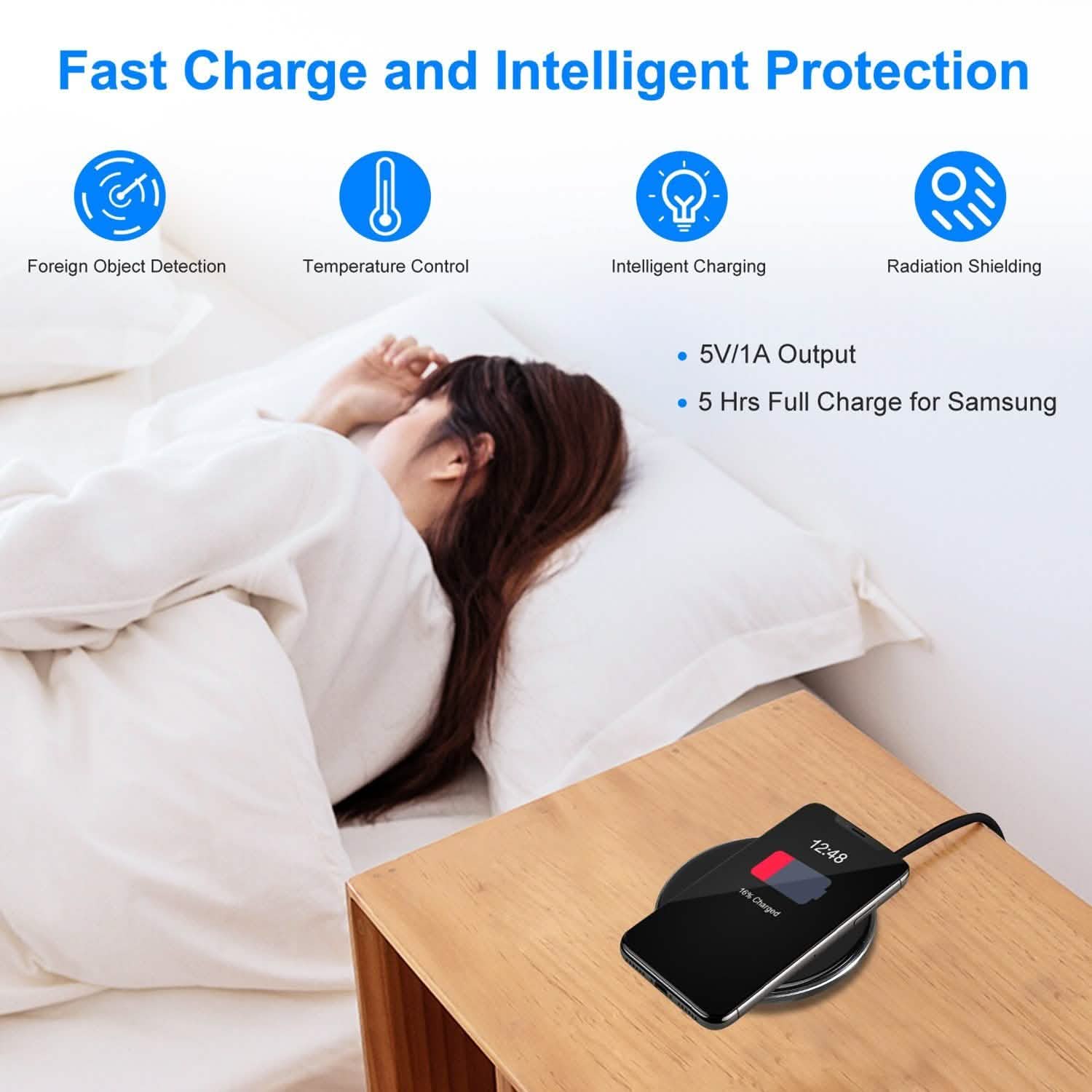 Wireless Charger Qi-Certified Ultra Slim 5W Charging Pad Mobile Accessories - Tophatter Daily Deals