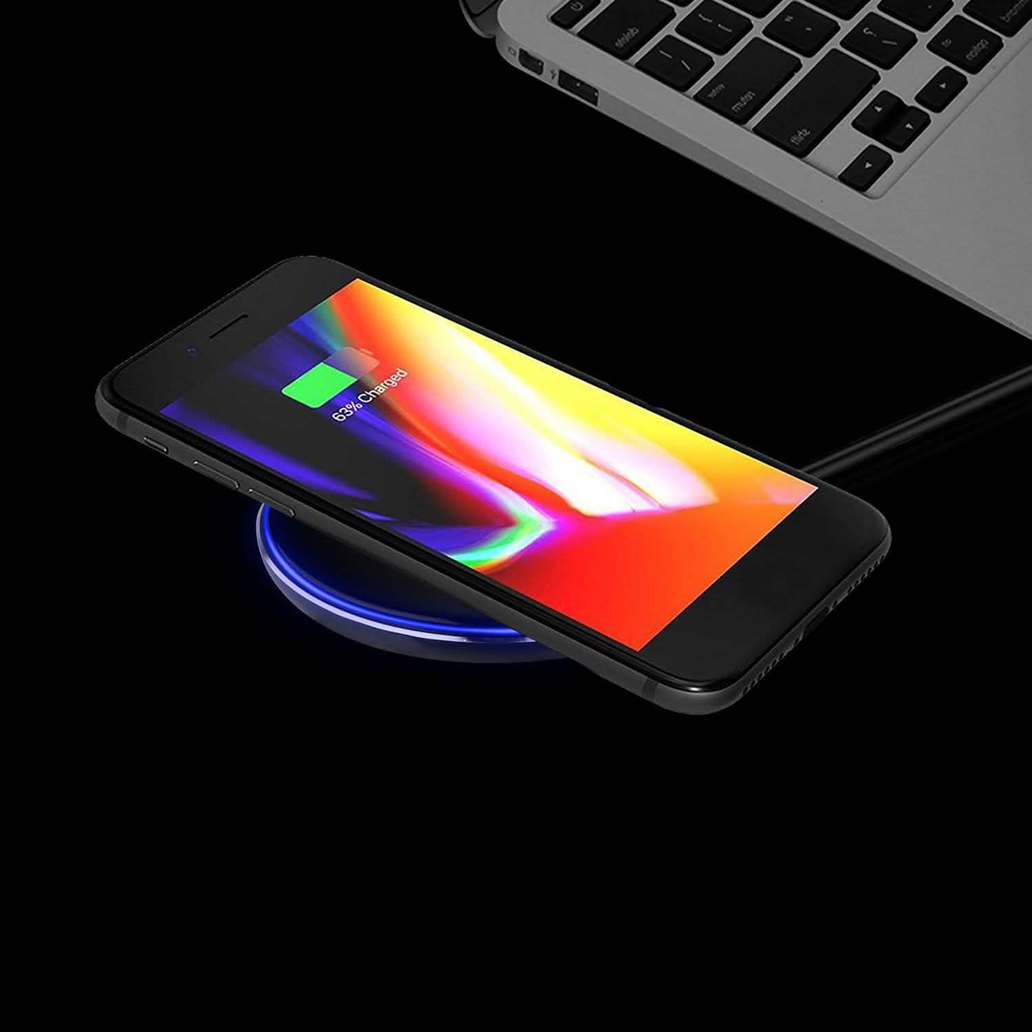 Wireless Charger Qi-Certified Ultra Slim 5W Charging Pad Mobile Accessories - Tophatter Daily Deals