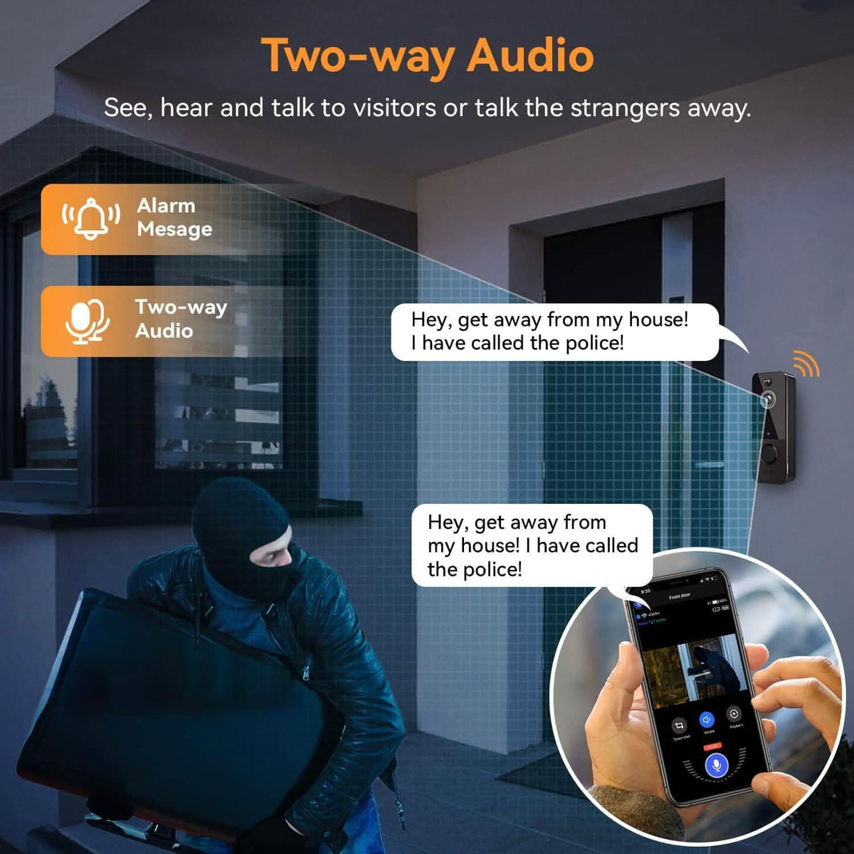 Wireless Doorbell Camera Security Cameras - Tophatter Daily Deals