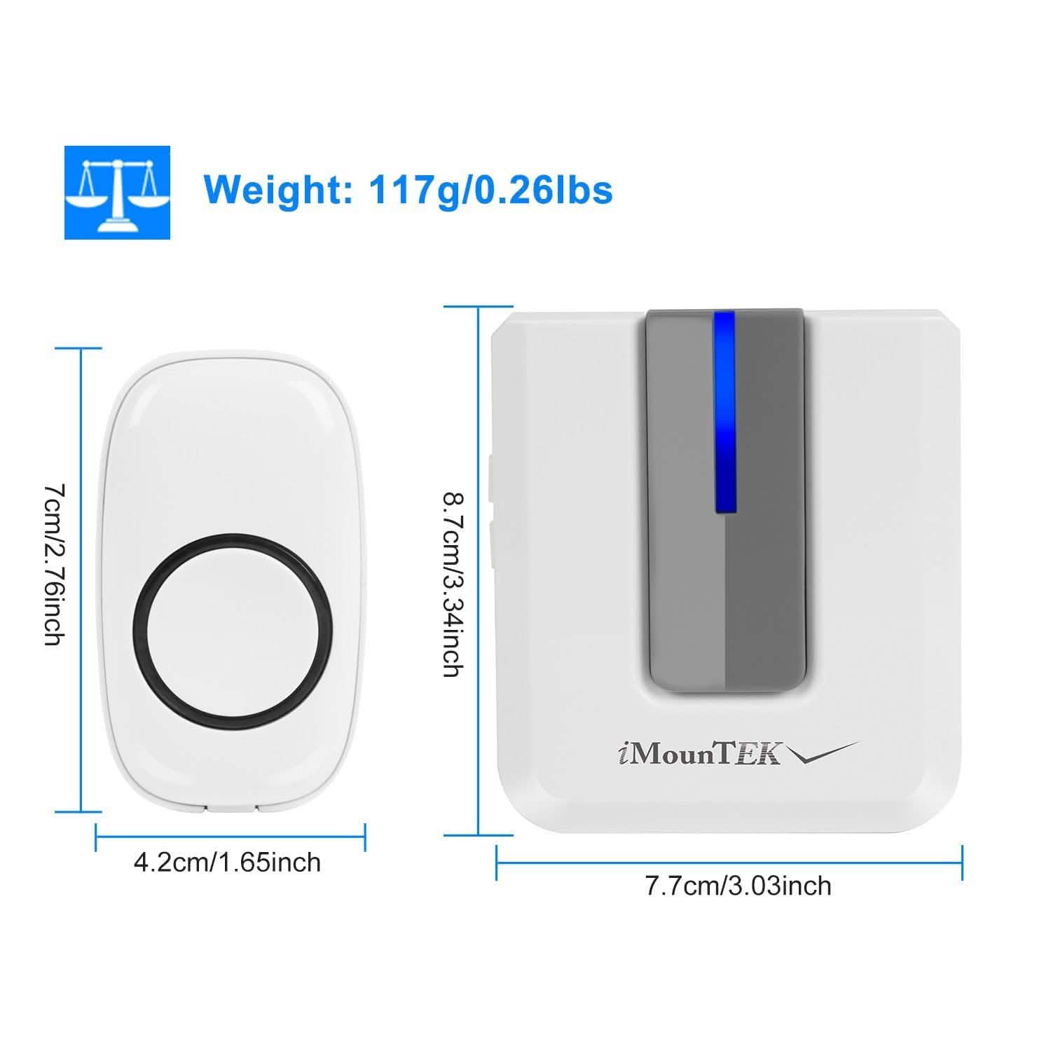Wireless Doorbell Rings 1000FT with 1 Plug Receiver Chimes Household Appliances - Tophatter Daily Deals
