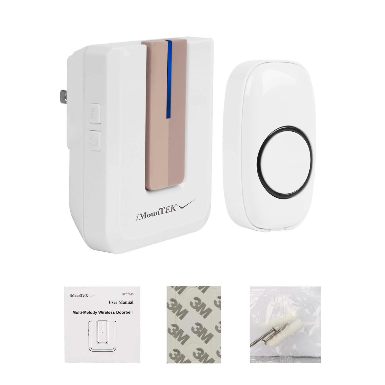 Wireless Doorbell Rings 1000FT with 1 Plug Receiver Chimes Household Appliances - Tophatter Daily Deals