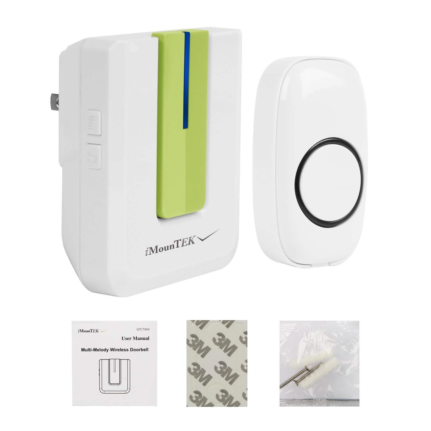 Wireless Doorbell Rings 1000FT with 1 Plug Receiver Chimes Household Appliances - Tophatter Daily Deals