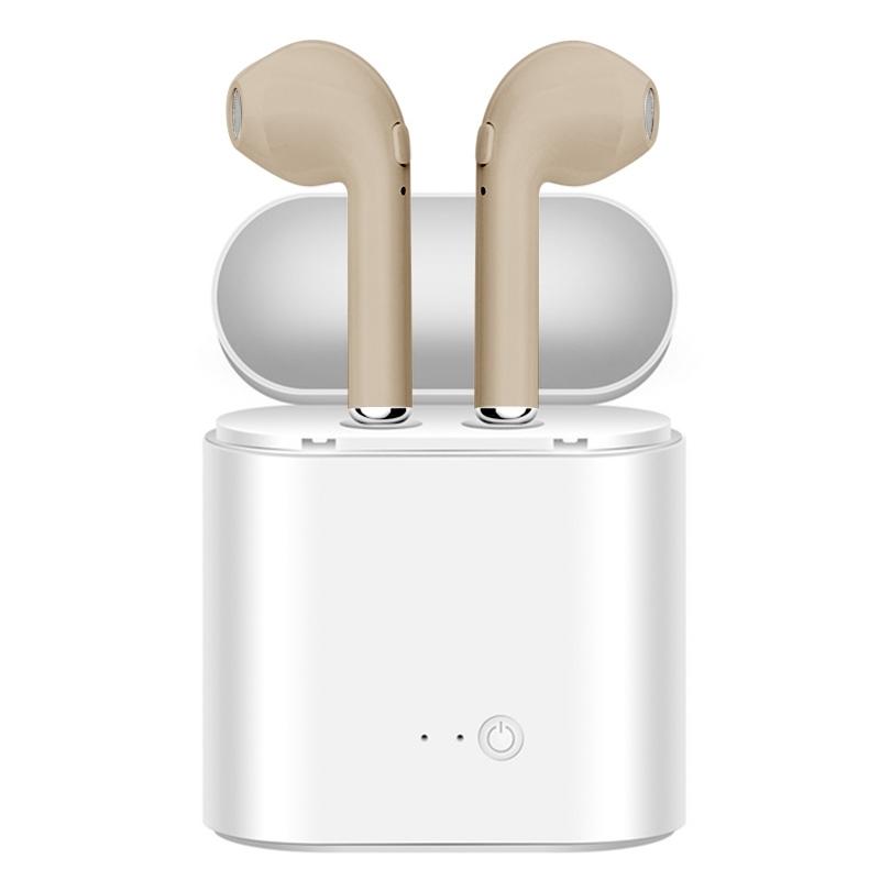 Wireless Earbuds and Charging Case Set Gold In-Ear Headphones - Tophatter Daily Deals