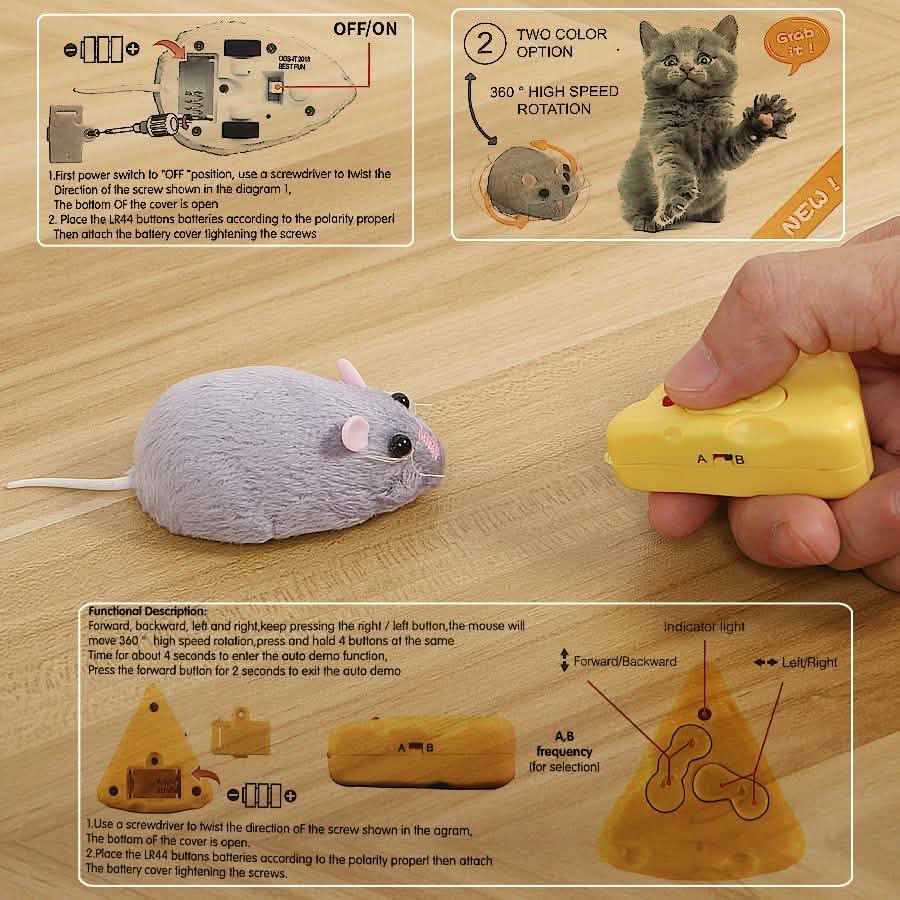 Wireless Electronic Remote Control Mouse Toy Computer Mice - Tophatter Daily Deals