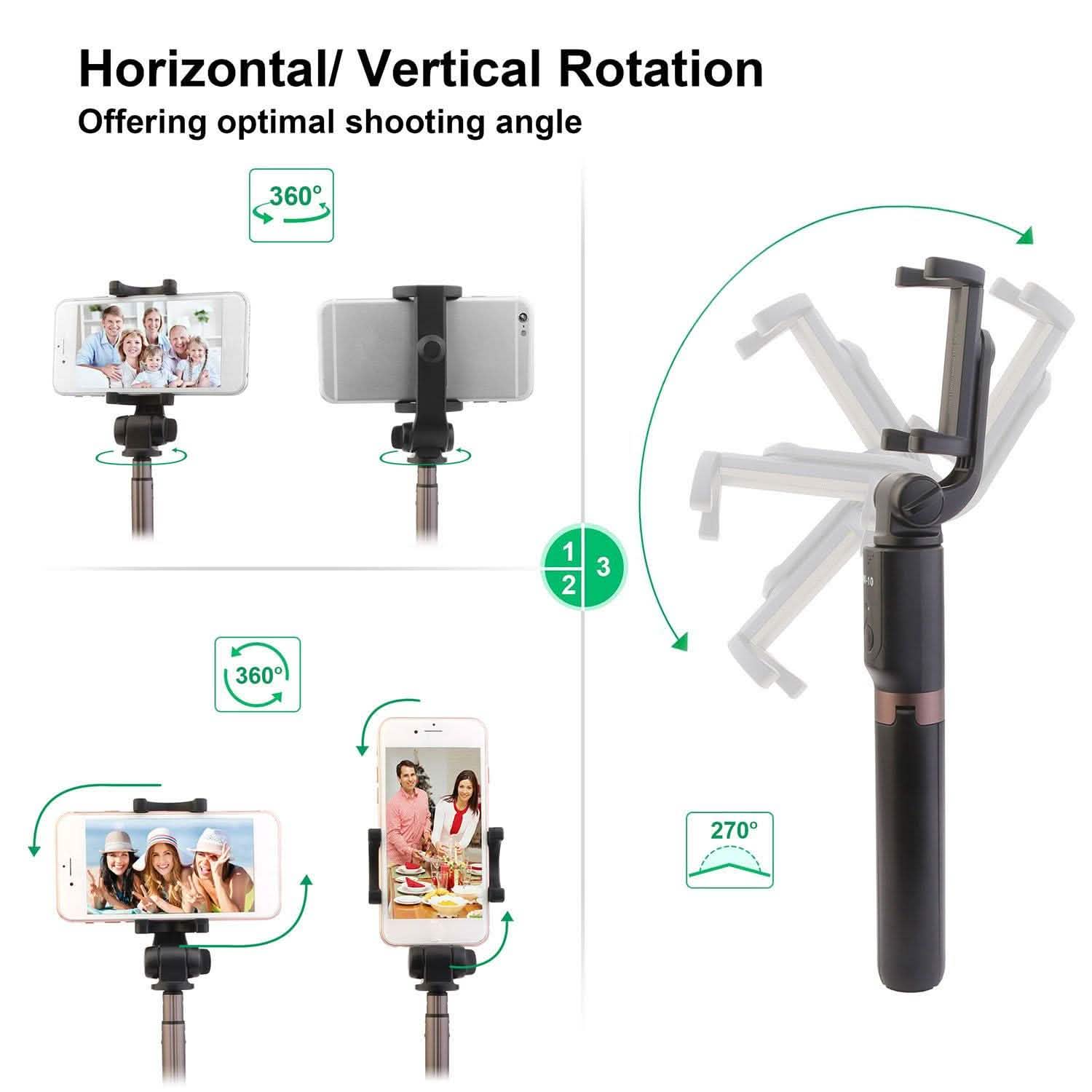 Wireless Extendable Selfie Stick Mobile Accessories - Tophatter Daily Deals
