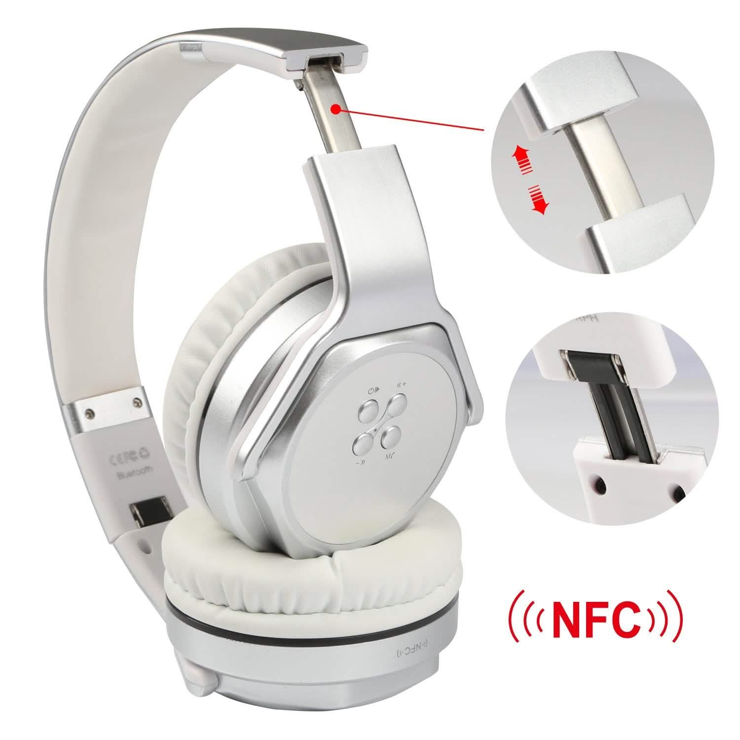 Wireless Foldable Headphones with Built-in Speaker Headphones - Tophatter Daily Deals