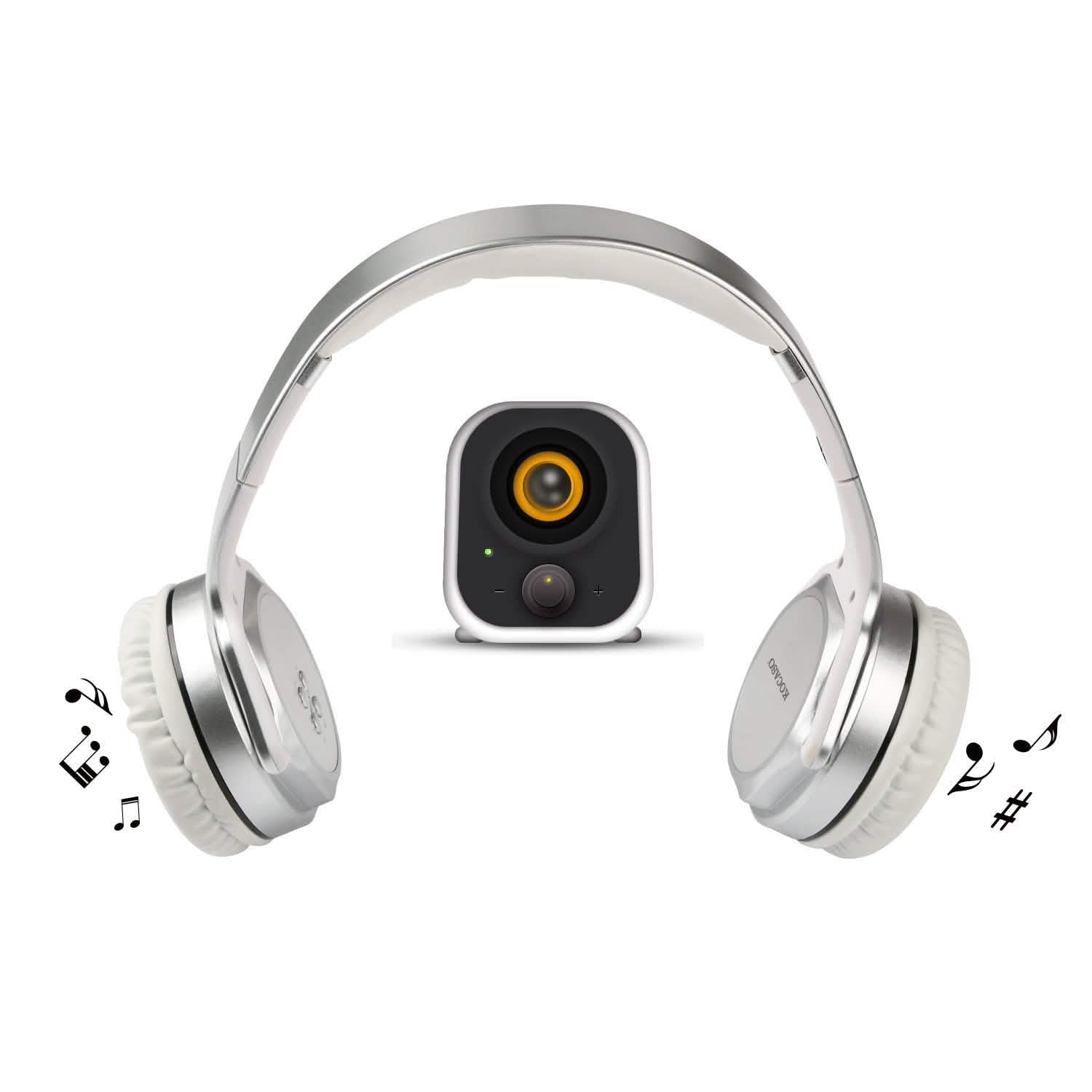 Wireless Foldable Headphones with Built-in Speaker Headphones - Tophatter Daily Deals