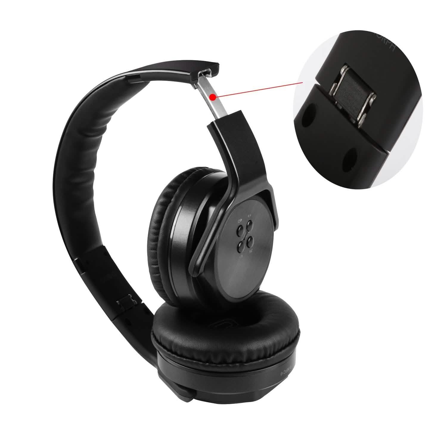 Wireless Foldable Headphones with Built-in Speaker Headphones - Tophatter Daily Deals