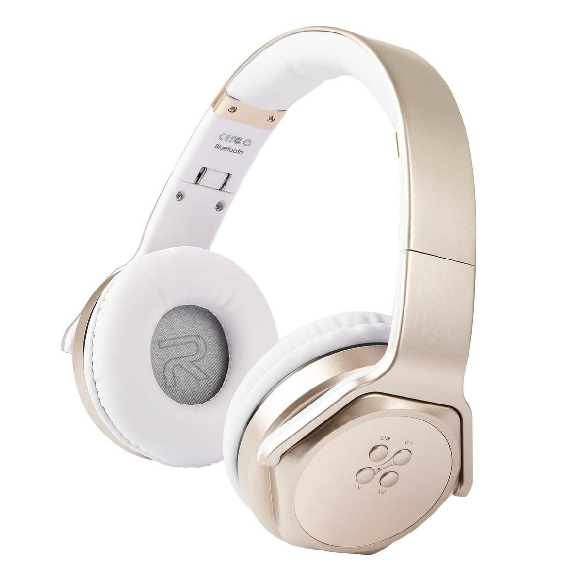 Wireless Foldable Headphones with Built-in Speaker Gold Headphones - Tophatter Daily Deals