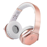 Wireless Foldable Headphones with Built-in Speaker Rose Gold Headphones - Tophatter Daily Deals