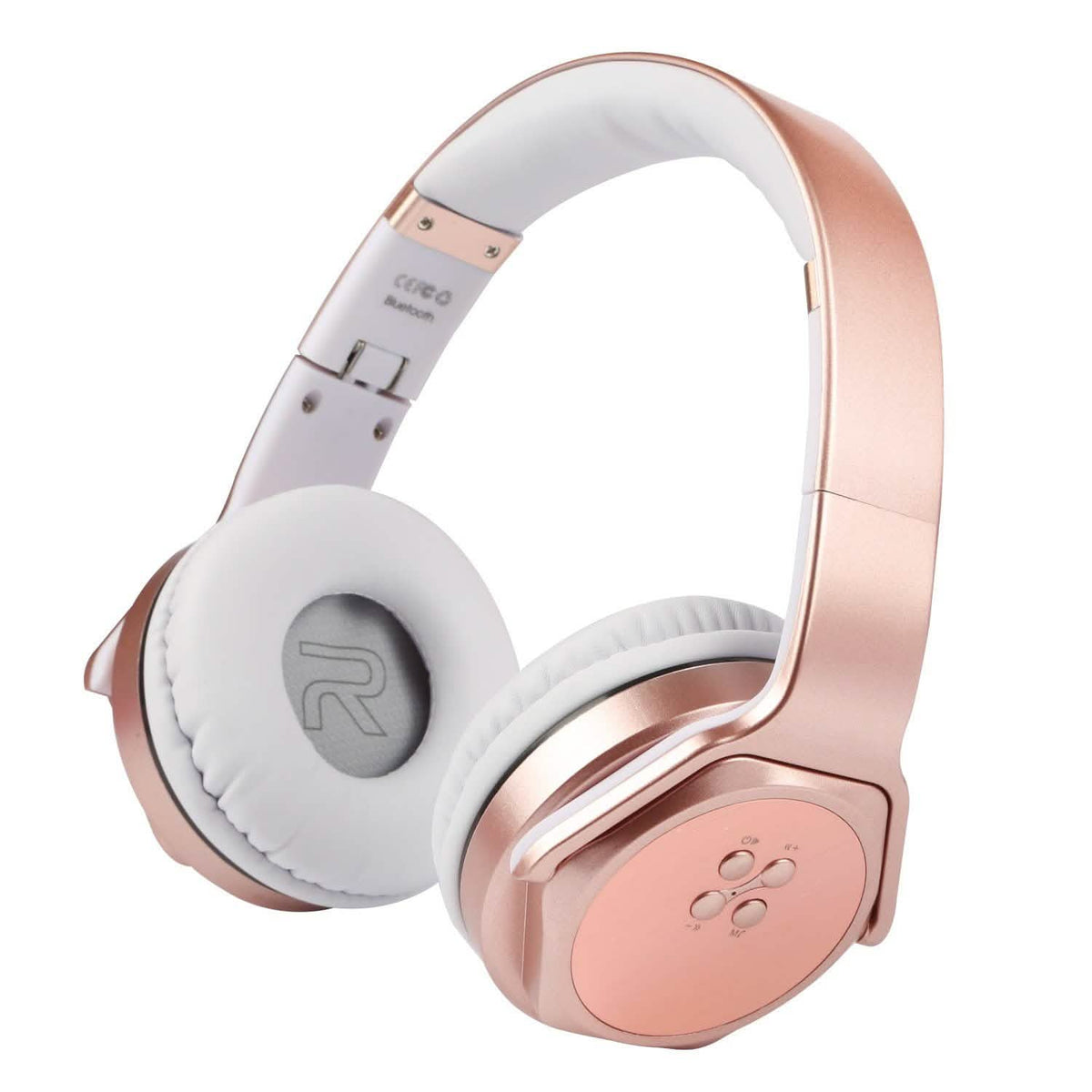 Wireless Foldable Headphones with Built-in Speaker Rose Gold Headphones - Tophatter Daily Deals