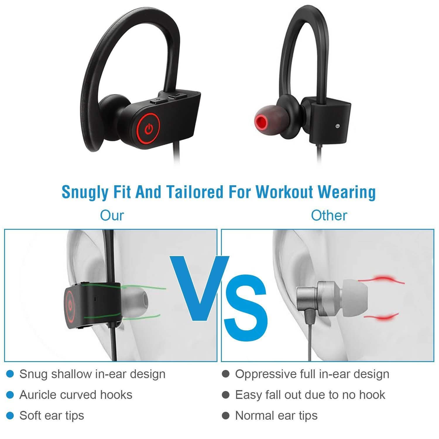 Wireless Headset IPX7 Waterproof Headphones - Tophatter Daily Deals
