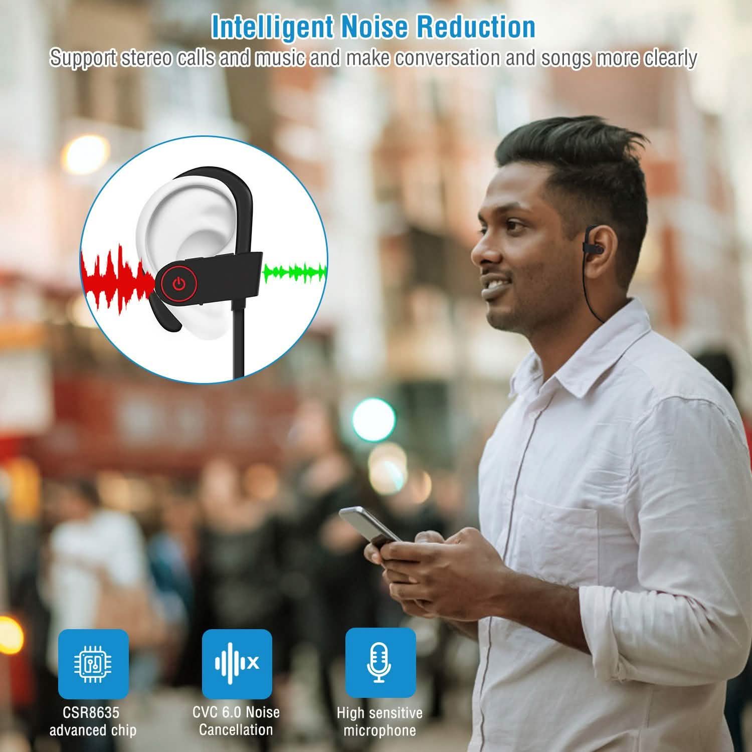 Wireless Headset IPX7 Waterproof Headphones - Tophatter Daily Deals